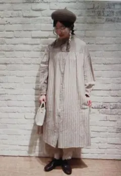 Samansa Mos2／バイカラーフリルワンピース