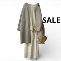 本日限りの最終価格タイムセール新品ノーカラーコート