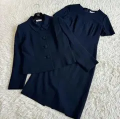 EFuku様ご依頼分　YUKI TORII　サイズ40　紺色お受験スーツ 縁起物】濃紺 お受験スーツ 9号 YUKI TORII - メルカリ