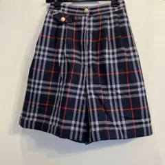 【Burberry】紺色キュロットスカート　ショート丈(150A)