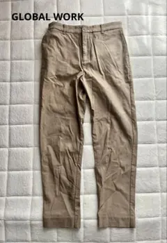 【GLOBAL WORK】テーパードパンツ ベージュ　チノパン　オフィス