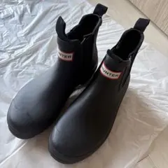 HUNTER レインブーツ サイドゴア ブラック UK5
