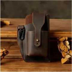 レザー スマホショルダーバッグ ブラウン バック スマホポーチ スマホポシェット