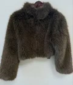 wego フェイクファーブルゾン フリーサイズ タグ付き ブラウン