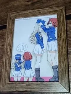 額装入りA4サイズポスター：マリー 水着 ガールズ＆パンツァー