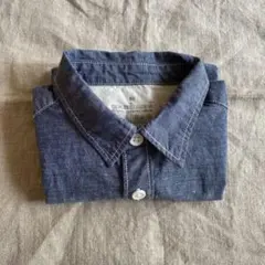 【無印良品】デニム調 長袖シャツ 90サイズ　綿100%