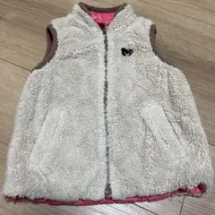 ミキハウスダブルB リバーシブル フリースベスト　100センチ