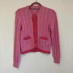 ZARA ピンク フリル ニットカーディガンのサムネイル