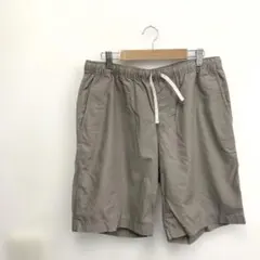 ☆良品計画ウエストゴム ドローコード ショートパンツ グレーサイズLのサムネイル