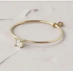 e.m. Little emblemフレンチカット ダイヤモンド 5号 k18