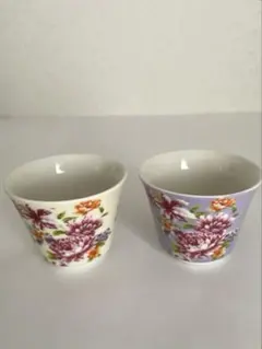 台湾雑貨　花柄 湯飲みセット
