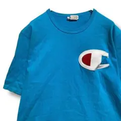 FBAD ロゴ Tシャツ 水色 チャンピオン champion 刺繍 ブランド