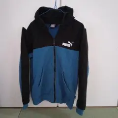 PUMA フルジッパースウェットパーカー 青黒160cm