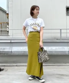 Ciaopanicオリーブグリーン スリット入り フレアスカート