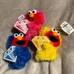 セサミストリート カラフルジュエリーマスコット 3点セット