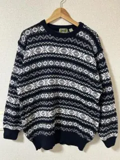 80s UNIQLO old ニットセーター L　ノルディック