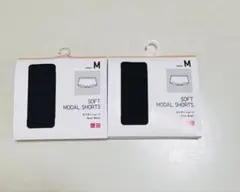新品　2点　UNIQLO ユニクロ　ボクサーショーツ　M 黒　ブラック　無地