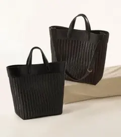 【手工編み】ハンドメイド・ヴィンテージ風メンズトートバッグ（大容量・旅行バッグ）