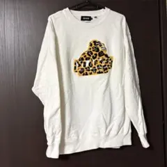 XLARGE トレーナー　スウェット　ホワイト　白　ゴリラ　ヒョウ柄　M