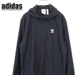adidas ナイロンパーカー ウインドブレーカー XLサイズ ブラック