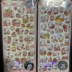 うさぎ うるちゅる ボンボンドロップ風シール 2枚セット