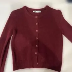 ZARA クルーネック カーディガン ボルドー Sのサムネイル