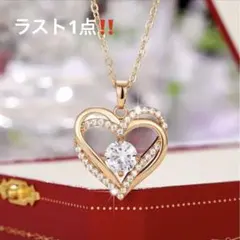 ♥️新品♥️韓国ダブルハートネックレス ペンダント ゴールド