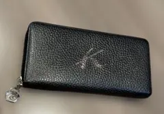 キタムラk2 シボ革　ジップ　長財布　ラインストーンのサムネイル