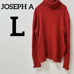 美品✨JOSEPH A 【L】レッド タートルネック ニット　秋服　冬服