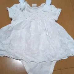 petit main ホワイトロンパース 70