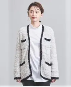 ユナイテッドアローズ　ツイード風 カーディガン