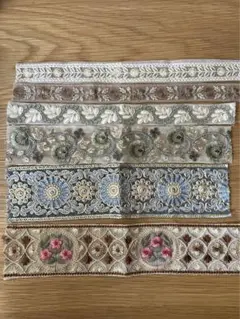 インド刺繍リボン 6本セット