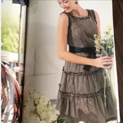 カタログ掲載ワンピ ギンガムチェックフリルワンピ