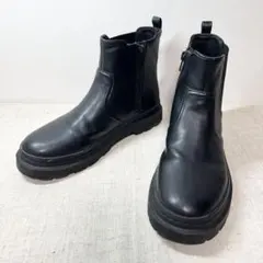 超美品★ZARA ショートブーツ サイドゴアブーツ サイドジップ 24.5cm