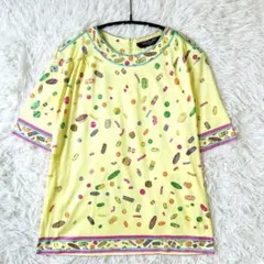 LEONARD レオナール Tシャツ宝石柄 イエロー ジュエル 2026年最新】LEONARD カラー：イエロー系 レディース 半袖(Tシャツ) T