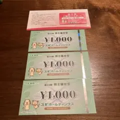 最新　スギ薬局　株主優待3,000円分 優待パスポートのサムネイル
