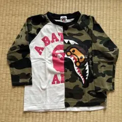 BAPE KIDS シャーク カモフラ 長袖Tシャツ 110cm正規品のサムネイル