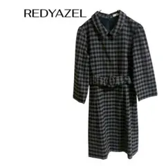 REDYAZEL長袖チェックベルト付きワンピース　デート　きれいめ