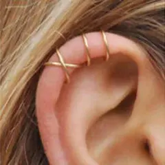 ★2種セット★ ゴールド　イヤーカフ　 並行 ワンポイント ピアス かわいい