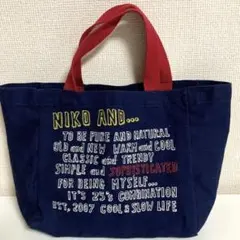 《未使用》niko and …トートバッグ　ニコアンド　ミニトート　刺繍トート