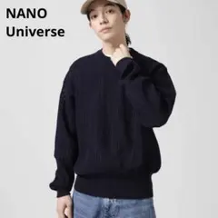 NANO universe LB.03 透かし編みクルーネックニット L
