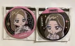 新品　未開封　ルセラフィム　ホログラム缶バッジ　サクラ　2種セット