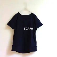 SCAPA ドルマン半袖プルオーバー濃紺38／М相当のサムネイル