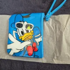 ディズニー ドナルドダック ポーチ ストラップ付き