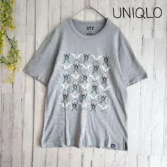 UNIQLO UT 芸州堂 鶴亀 和柄 グラフィックTシャツ S グレーのサムネイル