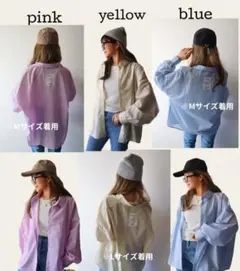 新品　しまむら nozomi　ストライプシャツ 長袖　ブルー　3Lのサムネイル