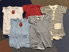 ロンパースセット 半袖　新生児〜 70cm 5枚セット