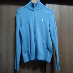 Ralph Lauren Sport ジップアップセーター M 青