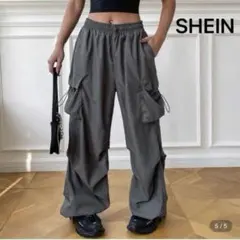 カーゴパンツ ワークパンツ　グレー　ダンス ストリート 薄手　SHEIN