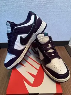 ま*丸様 Nike Dunk Low Retro ホワイト/パープル スニーカー